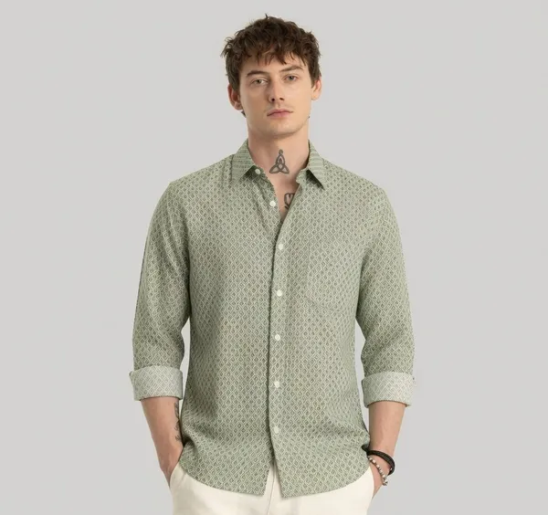 Sage_Green_Cotton_80%_With_Polyster_20%_Regular_Fit_Shirt_For_Men