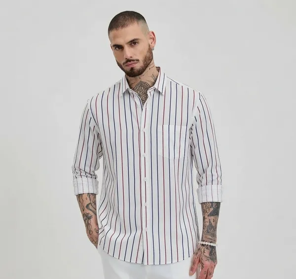 White_Cotton_80%_With_Polyster_20%_Regular_Fit_Shirt_For_Men