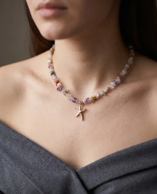 Multicolour_Natural_Stone_Chip_Bohemian_Beaded_Necklace_For_Women