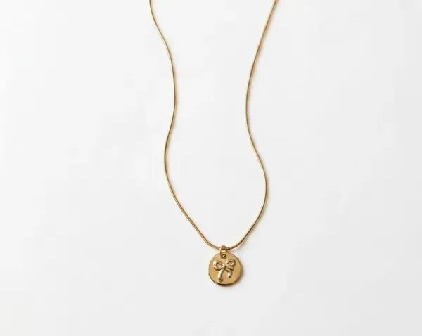 Gold_Toned_Clover_Charm_Snake_Chain_Necklace