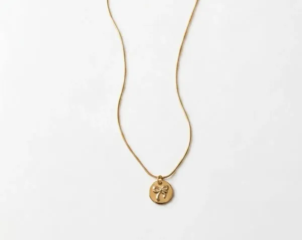 Gold_Toned_Clover_Charm_Snake_Chain_Necklace
