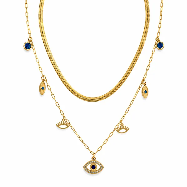 LEYANA_Evil_Eye_Layered_Snake_Chain_Necklace