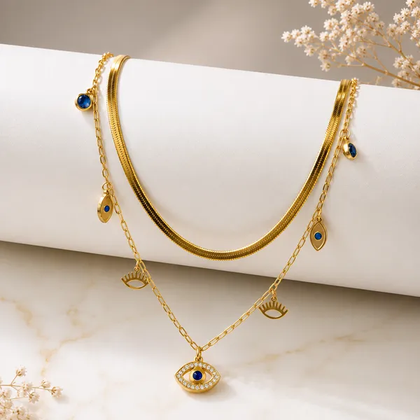 LEYANA_Evil_Eye_Layered_Snake_Chain_Necklace