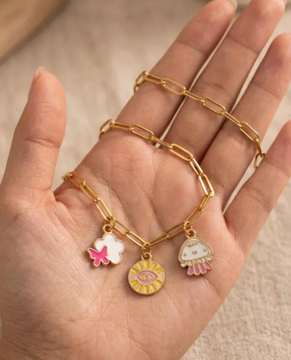 Gold_Tone_Chain_Necklace_With_Enamel_Charms