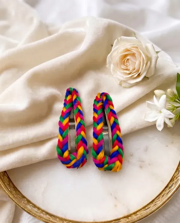 Rainbow_Multicolour_Braided_Hair_Clips_For_Girls_Set_Of_2