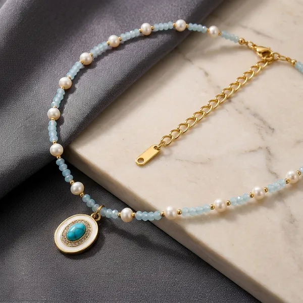 Turquoise_Gemstone_Pearl_Beaded_Pendant_Necklace_For_Women