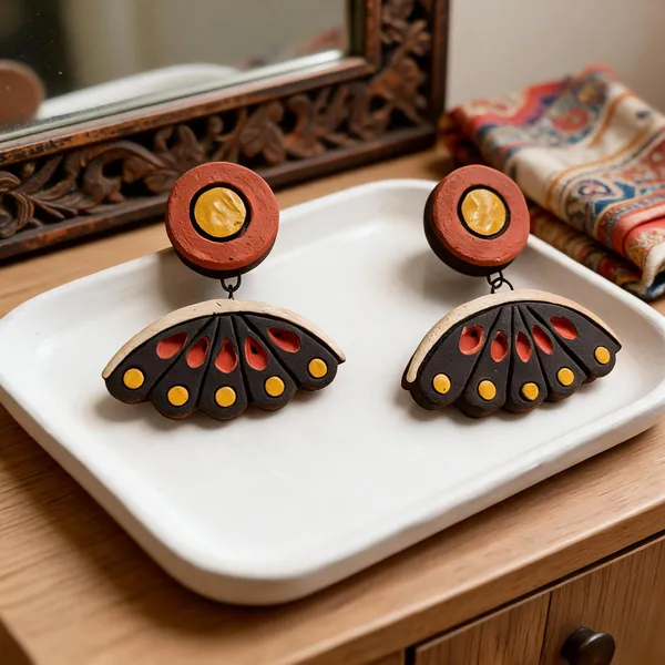 Multicolour_Terracotta_Handpainted_Butterfly_Wing_Earrings_For_Women