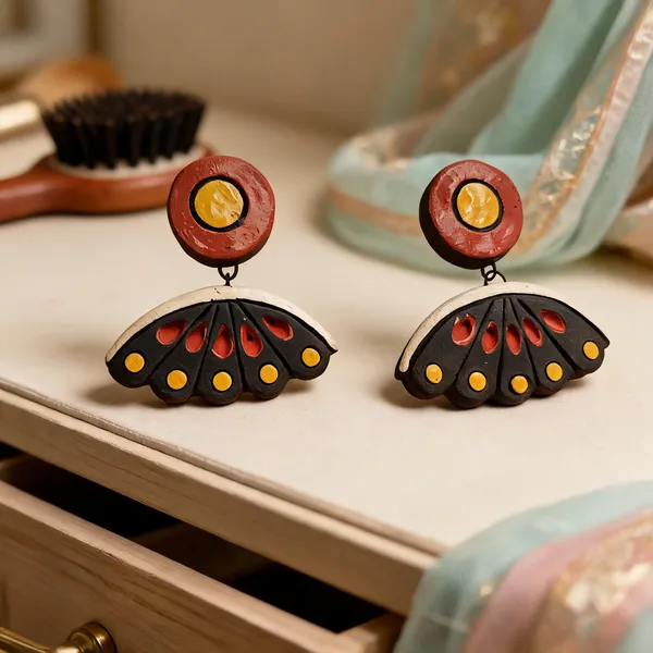 Multicolour_Terracotta_Handpainted_Butterfly_Wing_Earrings_For_Women