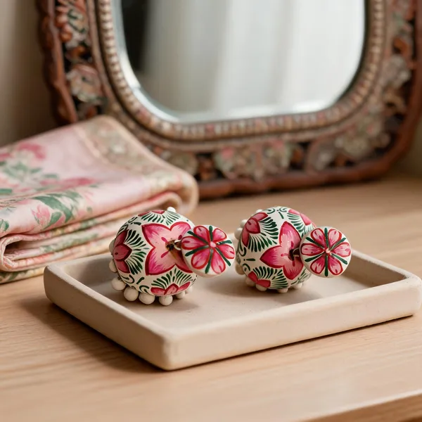Multicolour_Terracotta_Hand_Painted_Floral_Jhumka_Earrings_For_Women