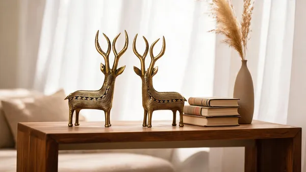 Brass_Dokra_Antique_Finish_Standing_Deer_Showpiece_Set_Of_2