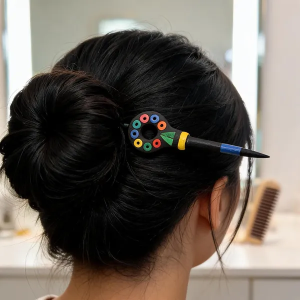Multicolour_Terracotta_Hand_Painted_Decorative_Hair_Pin