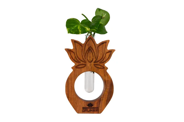 Wooden_Lotus_Flower_Desktop_Planter_With_Glass_Vase