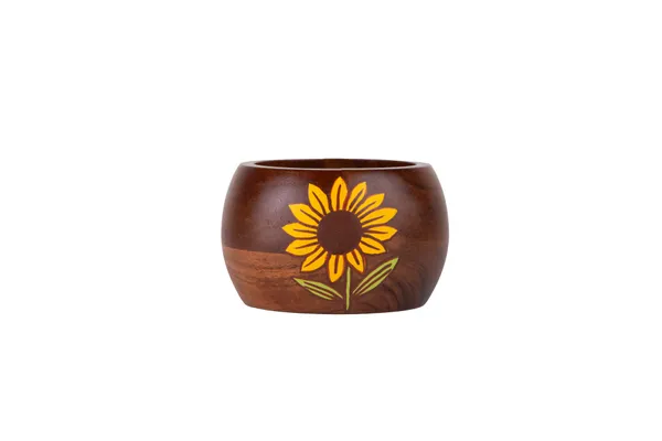 Brown_Wooden_Sunflower_Design_Napkin_Ring