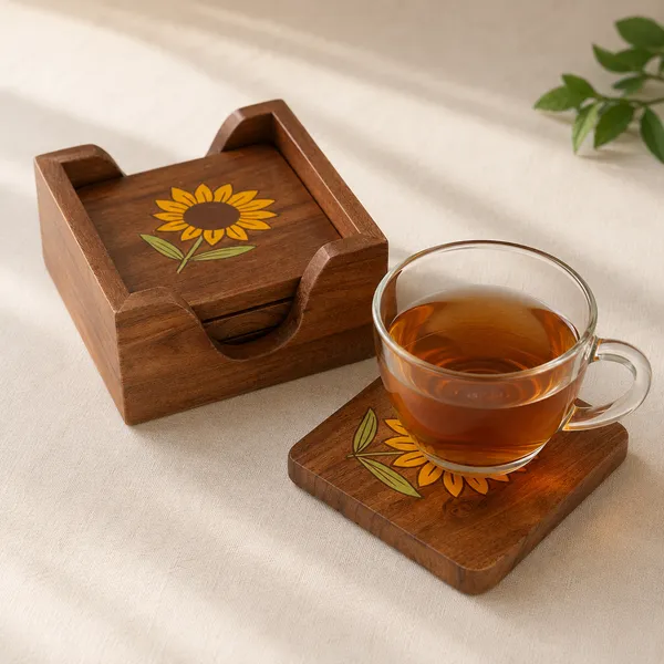 Wooden_Sunflower_Coaster_Set_With_Holder