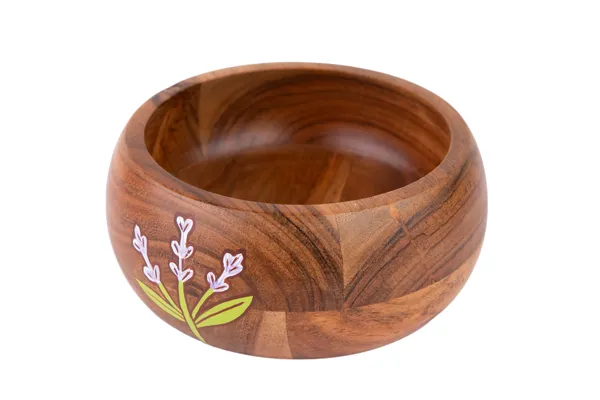 Wooden_Hand-Painted_Floral_Design_Serving_Bowl