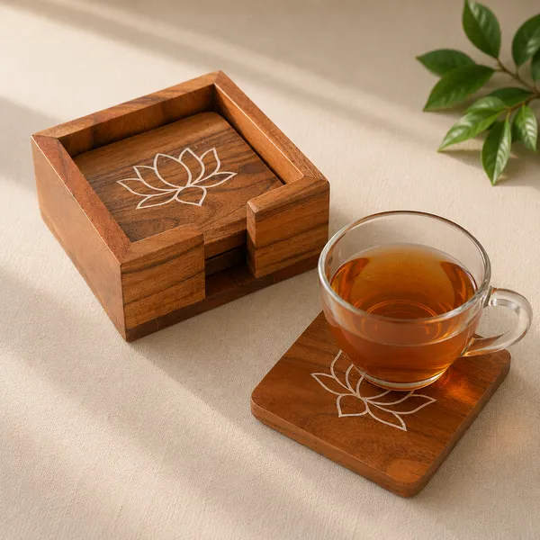 Wooden_Lotus_Engraved_Coaster_Set_With_Holder