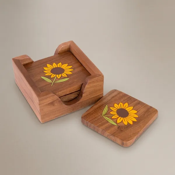 Wooden_Sunflower_Coaster_Set_With_Holder