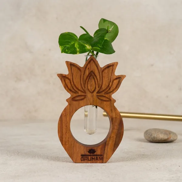 Wooden_Lotus_Flower_Desktop_Planter_With_Glass_Vase
