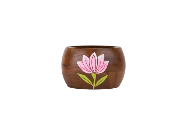 Brown_Wood_Hand_Painted_Lotus_Design_Round_Bowl
