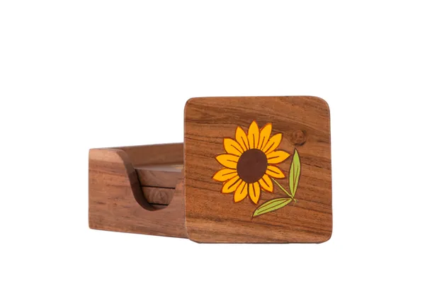 Wooden_Sunflower_Coaster_Set_With_Holder