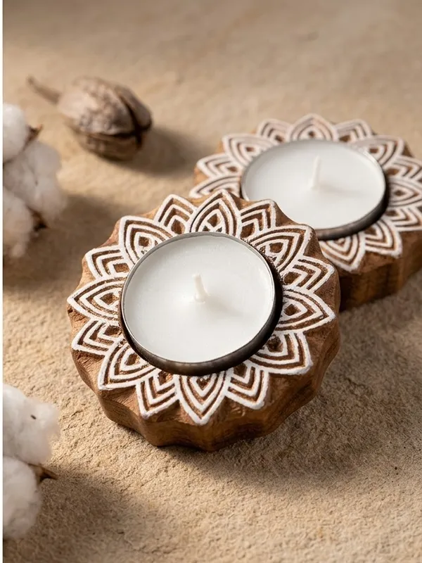 Wooden_Sunburst_Design_Tealight_Candle_Stand_-_Pack_Of_2
