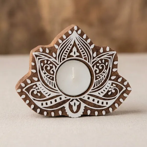 Wooden_Lotus_Flower_Design_Tealight_Candle_Stand