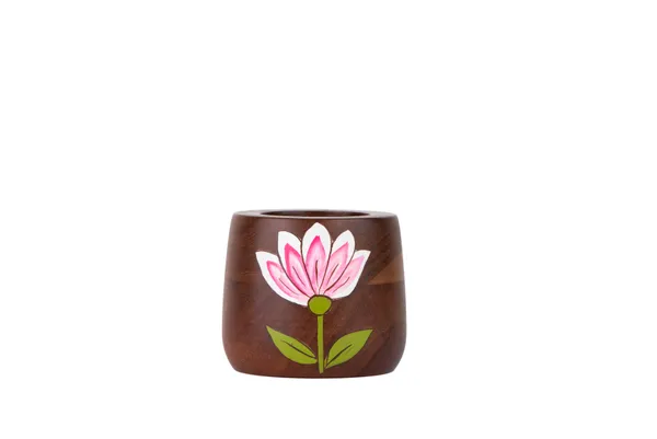 Wooden_Hand_Painted_Pink_Lotus_Flower_Decorative_Candle_Holder