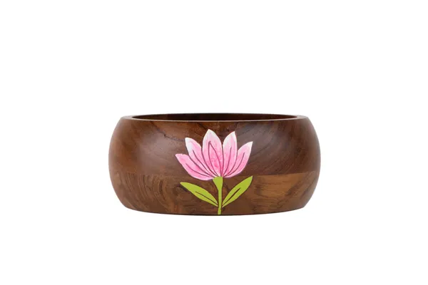 Brown_Wood_Hand_Painted_Lotus_Design_Round_Bowl