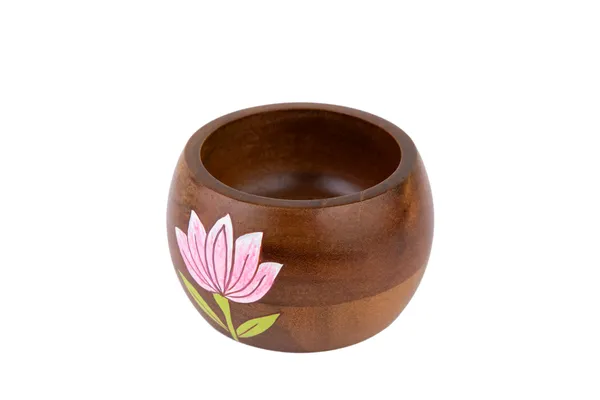 Brown_Wood_Hand_Painted_Lotus_Design_Round_Bowl