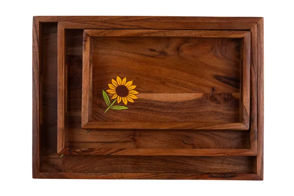 Wooden_Rectangular_Serving_Tray_With_Sunflower_Design