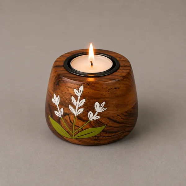 Wooden_Hand_Painted_Floral_Tealight_Candle_Holder