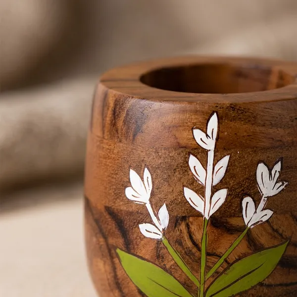 Wooden_Hand_Painted_Floral_Tealight_Candle_Holder