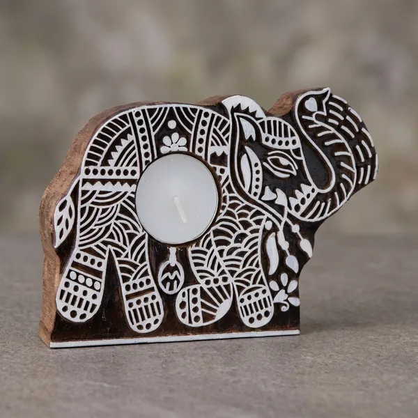 Wooden_Elephant_Shaped_Hand-Carved_Tealight_Candle_Stand