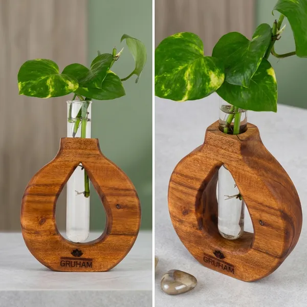 Wooden_Circular_Plant_Holder_With_Glass_Vase_Insert