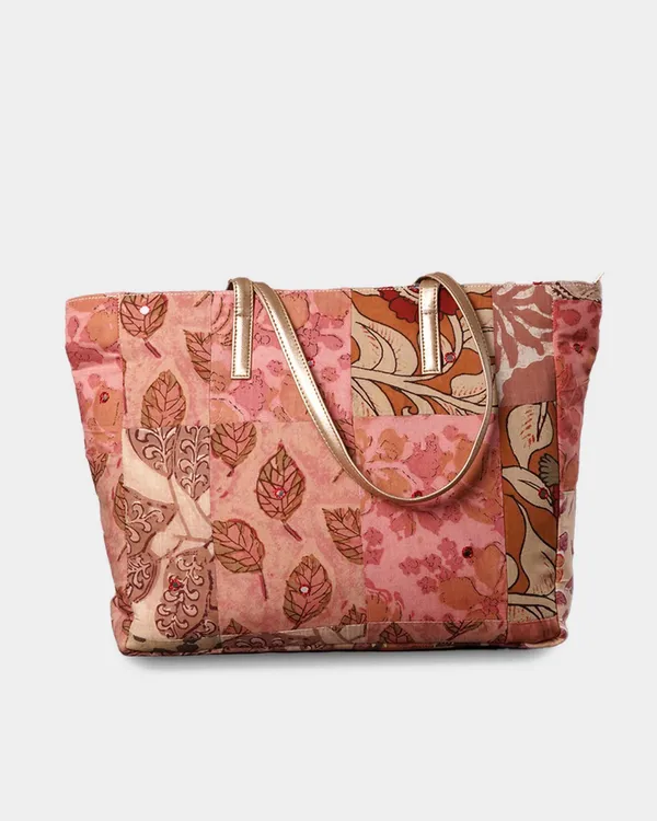 Dusty_Rose_Patchwork_Tote_Bag_With_Gold_Handles