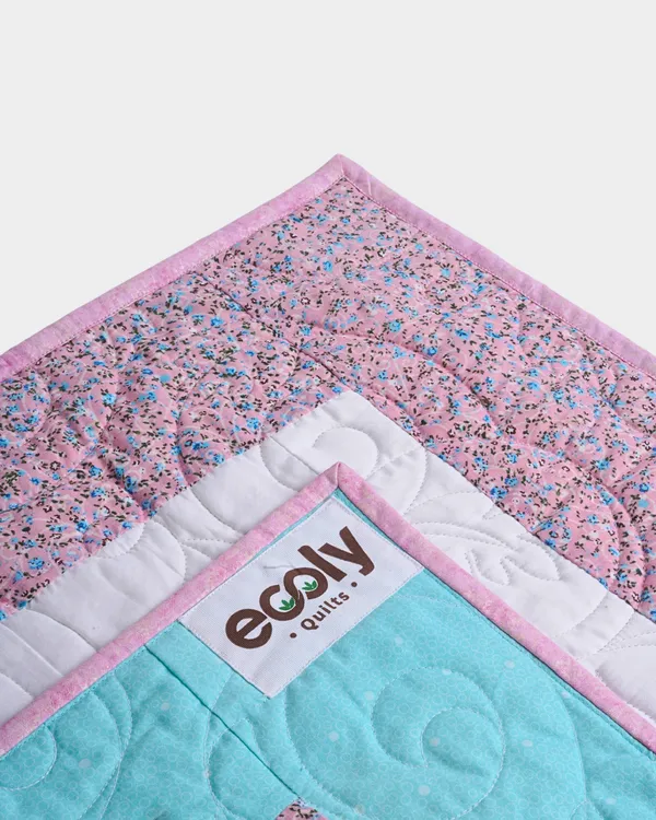 Aqua_Blue_And_Pink_Mix_Baby_Quilt