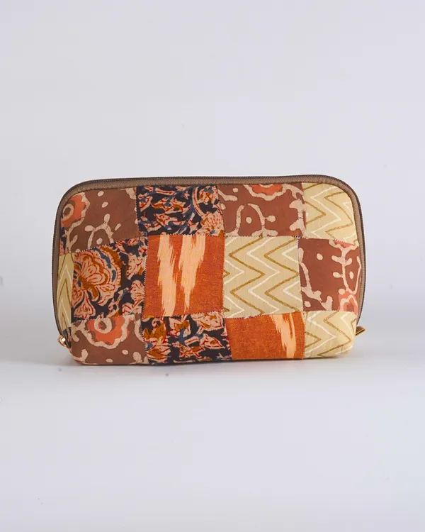Earthy_Rust_Ochre_Quilted_Pouch