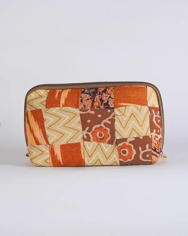 Earthy_Rust_Ochre_Quilted_Pouch