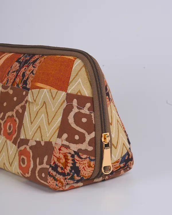 Earthy_Rust_Ochre_Quilted_Pouch