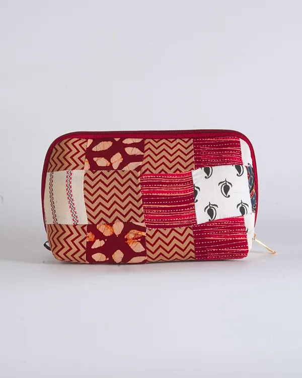 Ruby_Cream_Chevron_Quilted_Pouch