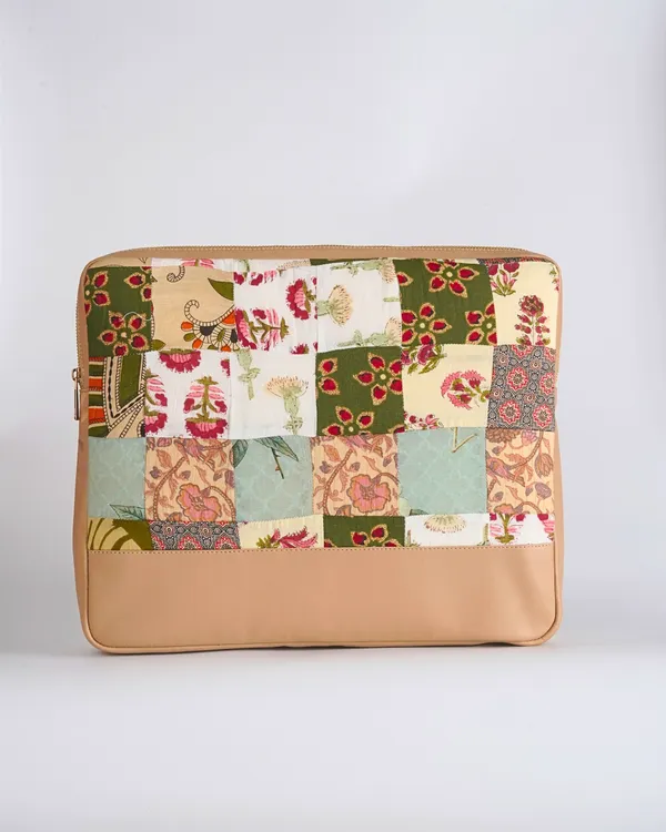 Sage_Earth_Tone_Patchwork_Laptop_Bag