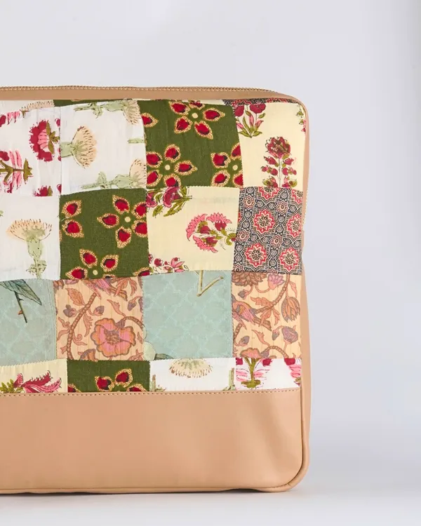 Sage_Earth_Tone_Patchwork_Laptop_Bag