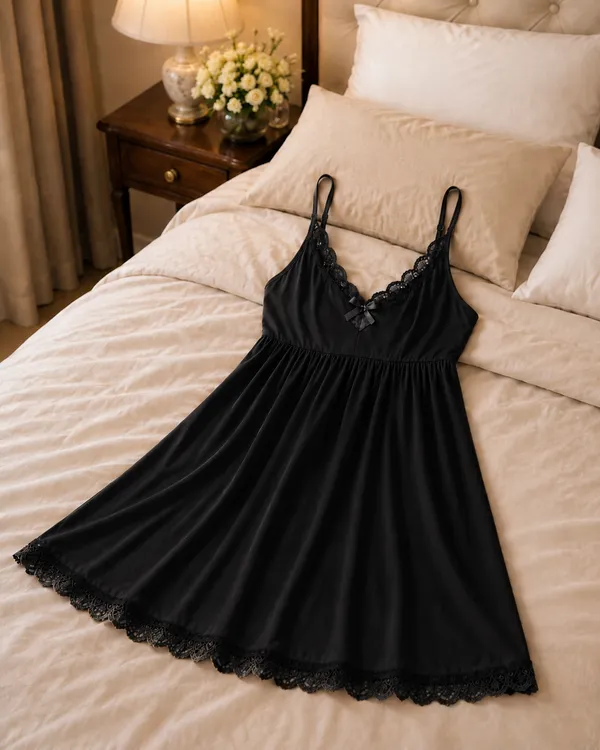 Black_Malai_Lace_Trim_Sleeveless_Nightdress_For_Women