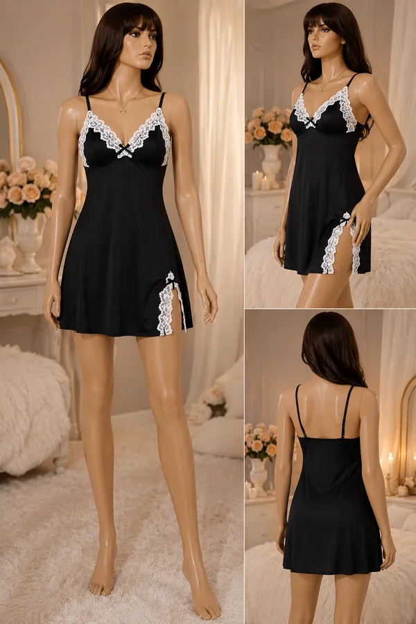 Black_Malai_Satin_Lace_Trim_Slip_Nightdress_For_Women