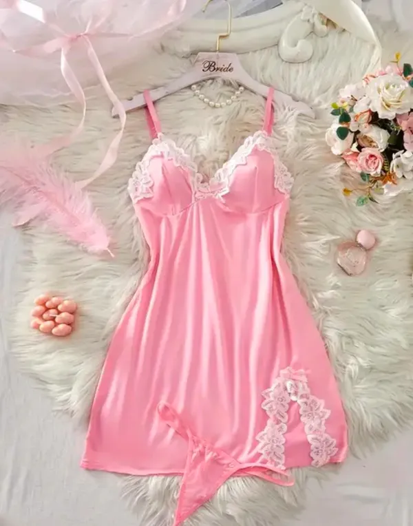 Pink_Malai_Lace_Trim_Slip_Nightdress_For_Women