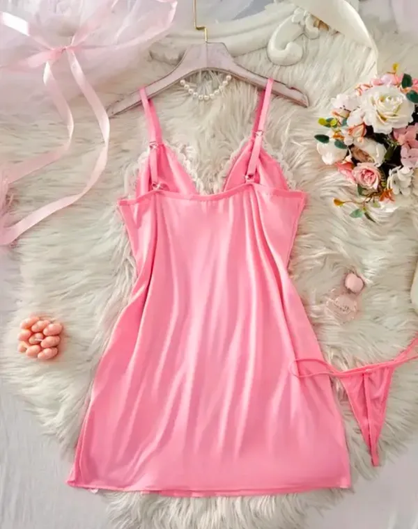 Pink_Malai_Lace_Trim_Slip_Nightdress_For_Women