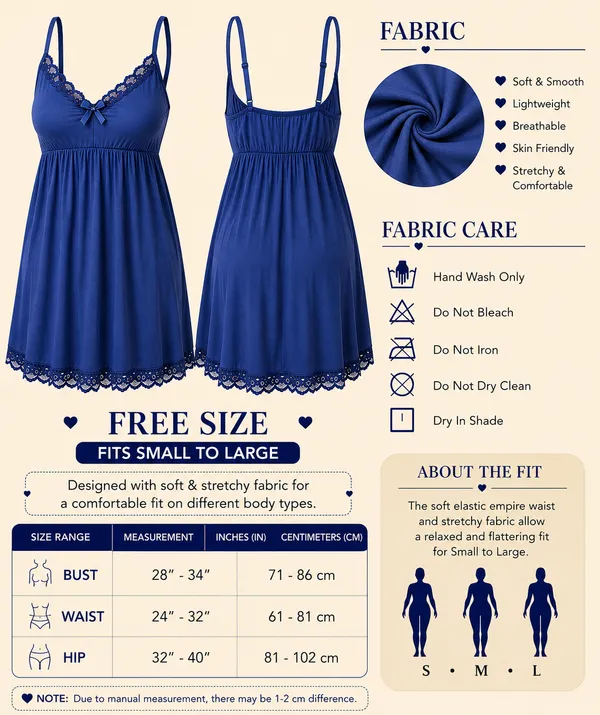 Blue_Malai_Lace_Trim_Babydoll_Sleepwear_Dress_For_Women
