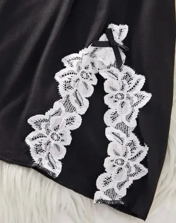 Black_Malai_Satin_Lace_Trim_Slip_Nightdress_For_Women