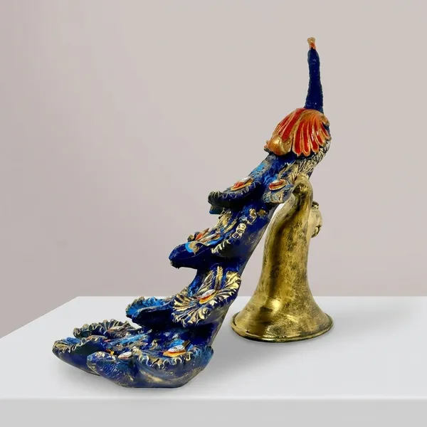 Resin_Decorative_Blue_Gold_Peacock_Figurine