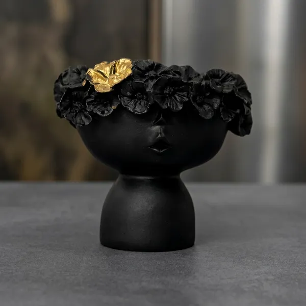 Ceramic_Modern_Floral_Bowl_Decorative_Vase_Black_And_Gold